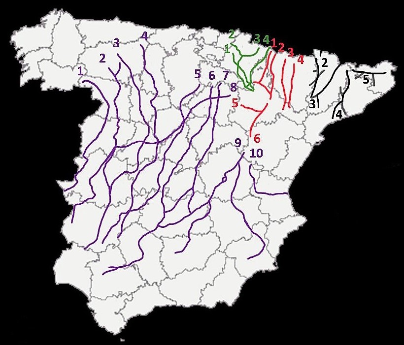 Die wichtigsten Cañadas reales 